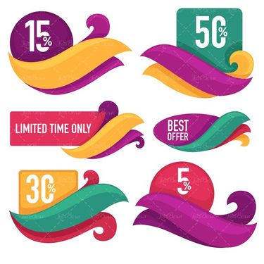 وکتور لیبل سه بعدی  وکتور برچسب گرافیکی3