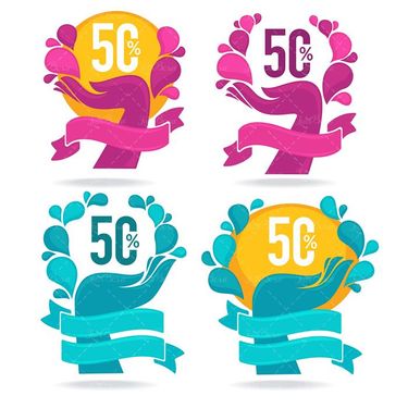 وکتور لیبل سه بعدی  وکتور برچسب گرافیکی5