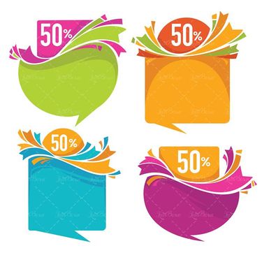 وکتور لیبل سه بعدی  وکتور برچسب گرافیکی6