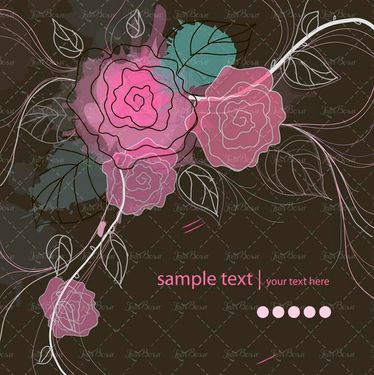 وکتور گل قرمز وکتور برگ وکتور بکگراند گل