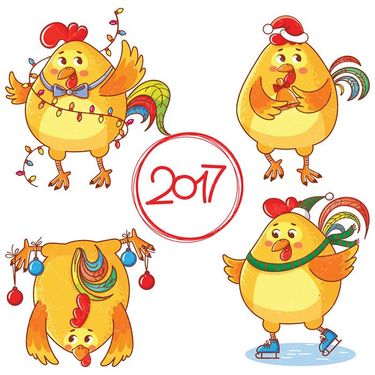 وکتور سال 2017 میلادی وکتور نماد سال میلادی جدید 11