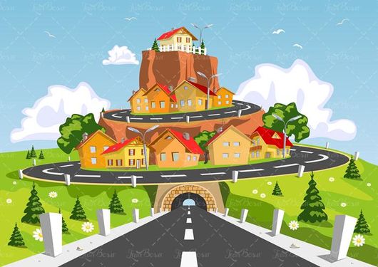 وکتور جاده وکتور تونل وکتور شهر وکتور خانه ویلایی