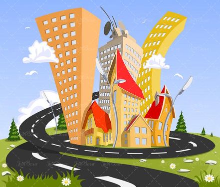 وکتور جاده وکتور شهر وکتور برج وکتور ساختمان1