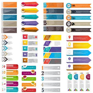 وکتور لیبل رنگی وکتور اینفوگرافی گرافیکی وکتور برچسب