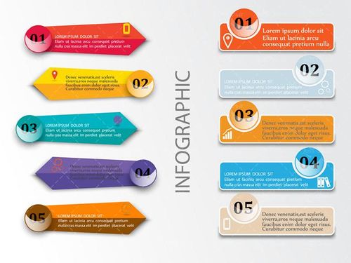 وکتور لیبل رنگی وکتور اینفوگرافی گرافیکی وکتور برچسب1