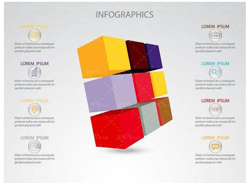 وکتور لیبل رنگی وکتور اینفوگرافی گرافیکی وکتور برچسب2