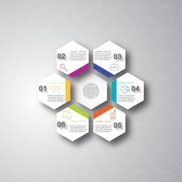 وکتور لیبل رنگی وکتور اینفوگرافی گرافیکی وکتور برچسب4