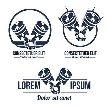 وکتور لوگو لوازم یدکی خودرو وکتور لوگو پیستون