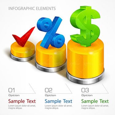 وکتور اینفوگرافی   وکتور اینفوگرافی گرافیکی آرم درصد