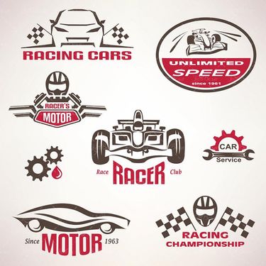 وکتور لوگو ماشین مسابقه وکتور ماشین فرمول یک