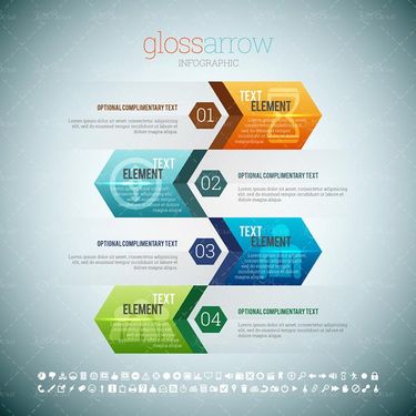 وکتور اینفوگرافی سه بعدی رنگی وکتور اینفوگرافی گرافیکی2