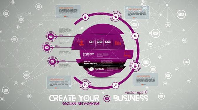 وکتور اینفوگرافی سه بعدی رنگی وکتور اینفوگرافی گرافیکی4