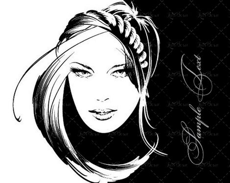 وکتور سالن آرایش وکتور مدل موی زنانه وکتور میکاپ 16