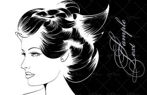 وکتور سالن آرایش وکتور مدل موی زنانه وکتور میکاپ 17