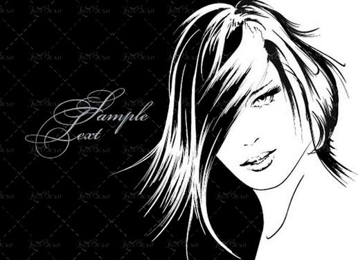 وکتور سالن آرایش وکتور مدل موی زنانه وکتور میکاپ 18