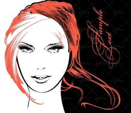 وکتور سالن آرایش وکتور مدل موی زنانه وکتور میکاپ 20