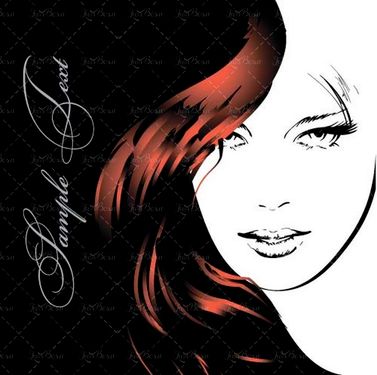 وکتور سالن آرایش وکتور مدل موی زنانه وکتور میکاپ 23