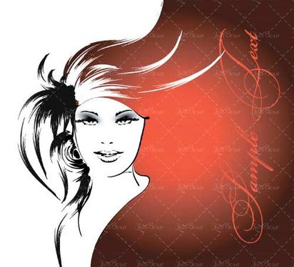 وکتور مدل مو وکتور سالن آرایش وکتور میکاپ صورت12