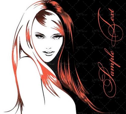 وکتور مدل مو وکتور سالن آرایش وکتور میکاپ صورت13