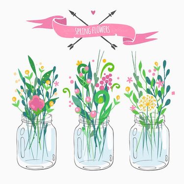 وکتور گل طبیعی وکتور گلفروشی وکتور لیبل وکتور روبان