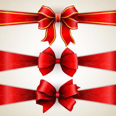 وکتور روبان قرمز وکتور روبان رنگی وکتور پاپیون