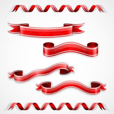 وکتور روبان قرمز وکتور روبان رنگی وکتور ربان گرافیکی