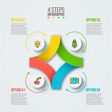 وکتور اینفوگرافی گرافیکی وکتور اینفوگرافی رنگی
