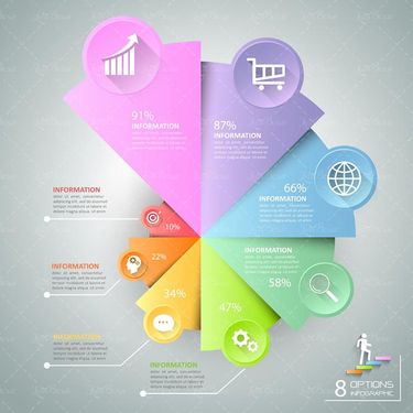 وکتور اینفوگرافی گرافیکی وکتور اینفوگرافی رنگی7