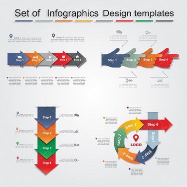 وکتور اینفوگرافی سه بعدی وکتور اینفوگرافی گرافیکی6