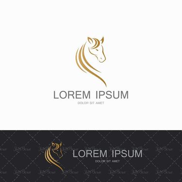 وکتور لوگو اسب وکتور اسب طلایی وکتور پرورش اسب