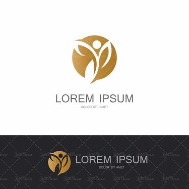 وکتور لوگو گل  وکتور لوگو برگ وکتور لوگو طلایی