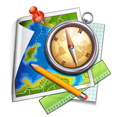 وکتور قطب نما وکتور نقشه وکتور قلم وکتور خط کش