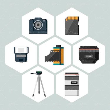 وکتور دوربین عکاسی حرفه ای وکتور دوربین فیلمبرداری2