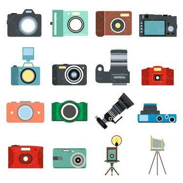 وکتور دوربین عکاسی حرفه ای وکتور پایه دوربین عکاسی5