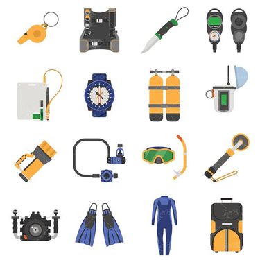 وکتور تجهیزات غواصی وکتور لباس قواصی وکتور کپسول اکسیژن2