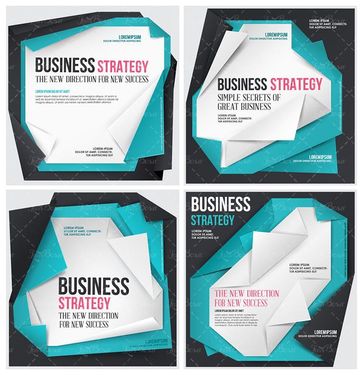 وکتور لیبل گرافیکی وکتور برچسب رنگی وکتور کاغذ تا شده