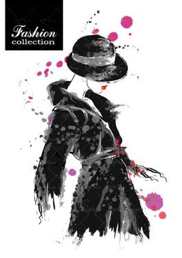 وکتور پالتو وکتور لباس زمستانی زنانه وکتور پوشاک