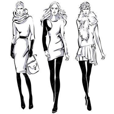 وکتور مد لباس زنانه وکتور لباس مجلسی وکتور پوشاک17