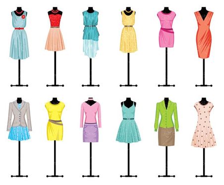 وکتور لباس زنانه وکتور لباس مجلسی وکتور پوشاک 26