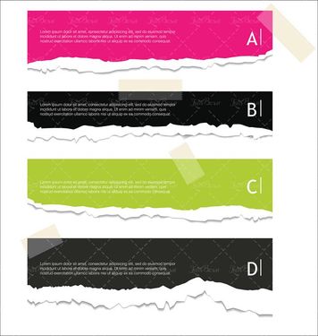 وکتور گوشه تصویر رنگی وکتور تیکه کاغذ وکتور کاغذ رنگی2