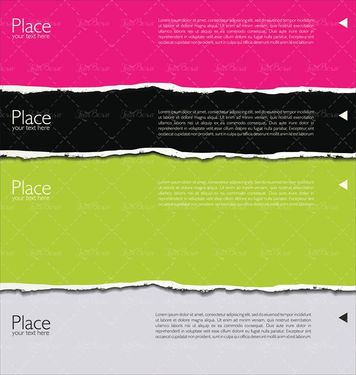 وکتور گوشه تصویر رنگی وکتور تیکه کاغذ وکتور کاغذ رنگی3