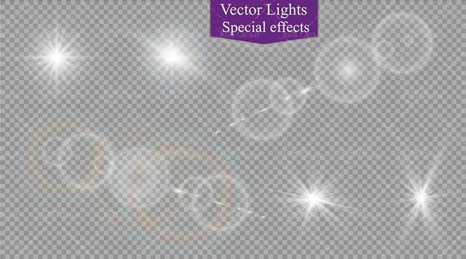 وکتور جلوه نور وکتور تابش نور وکتور نور ستاره ای