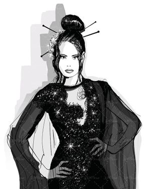 وکتور پوشاک زنانه وکتور لباسفروشی وکتور لباس چینی