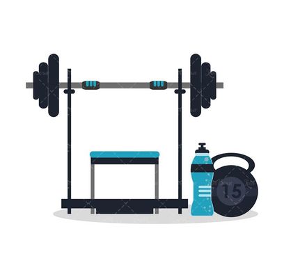 وکتور  بطری آب ورزشی  وکتور هالتر وکتور وزنه