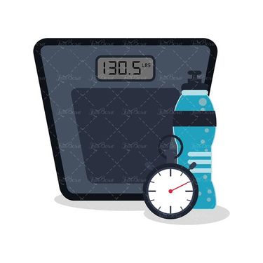 وکتور  بطری آب ورزشی   وکتور ترازوی دیجیتال