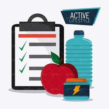 وکتور  بطری آب ورزشی   وکتور لیبل وکتور کراتین