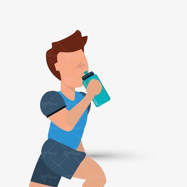 وکتور  بطری آب ورزشی وکتور دونده وکتور دویدن
