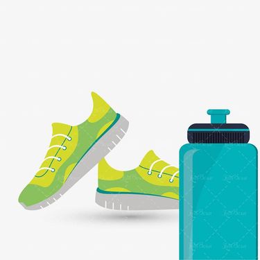 وکتور  بطری آب ورزشی وکتور کفش ورزشی 2