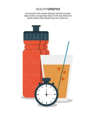 وکتور  بطری آب ورزشی وکتورکرنومتر وکتور ورزش