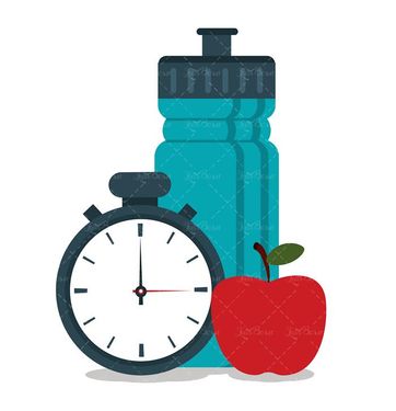 وکتور  بطری آب ورزشی وکتور کرنومتر وکتور ورزش2